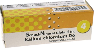 SCHUCKMINERAL Globuli 4 Kalium chloratum D6 7.5 g Globuli