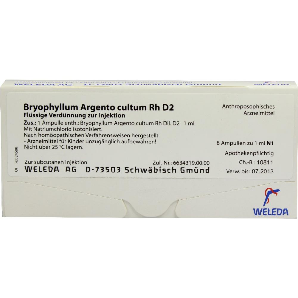 WELEDA BRYOPHYLLUM ARGENTO cultum Rh D 2 Ampullen 8X1 ml Ampullen