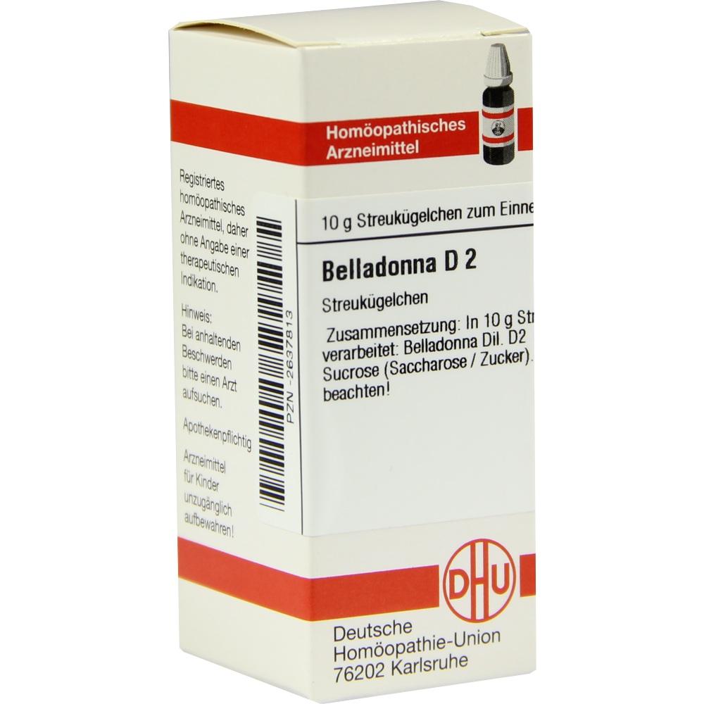 BELLADONNA D 2 Globuli 10 g Globuli