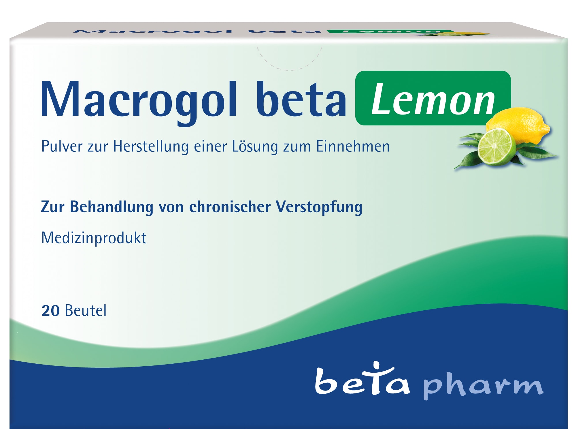 Macrogol beta Lemon 20 St Pulver zur Herstellung einer Lösung zum Einnehmen