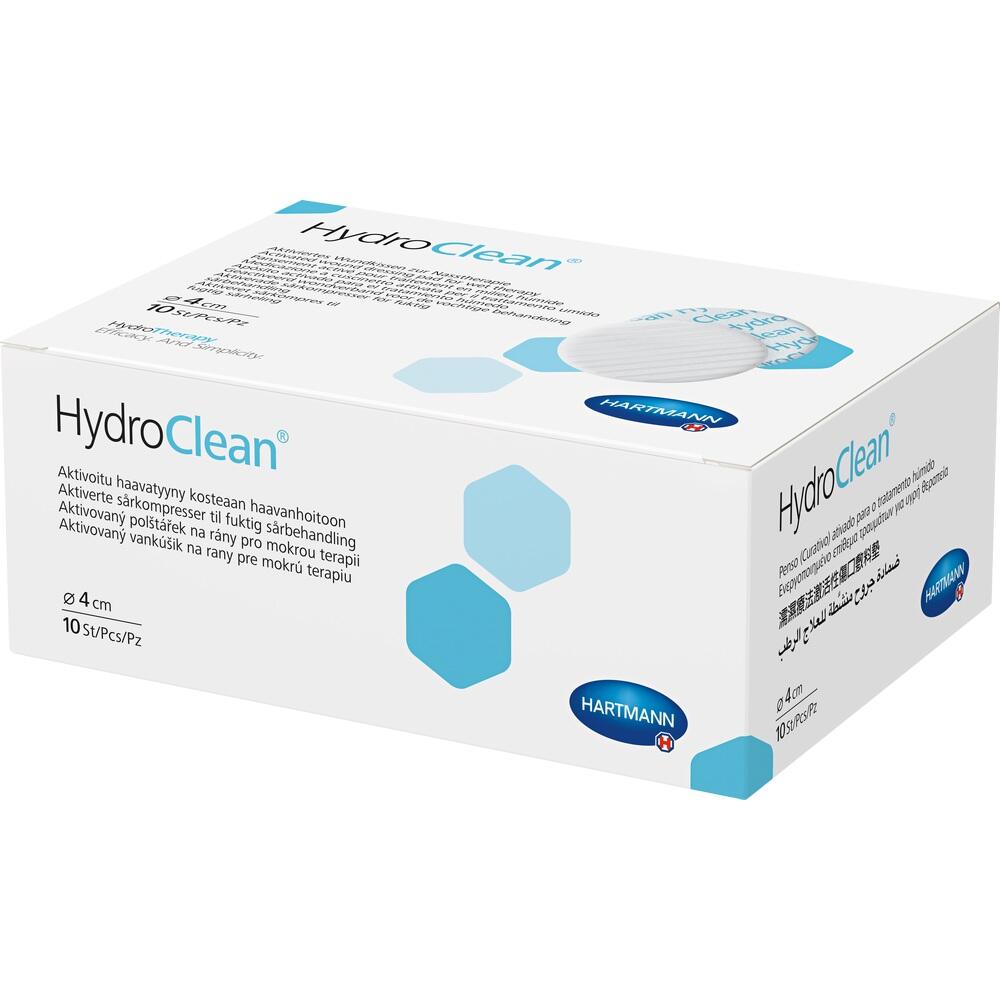 HYDROCLEAN Kompressen 4 cm rund steril 10 St Kompressen