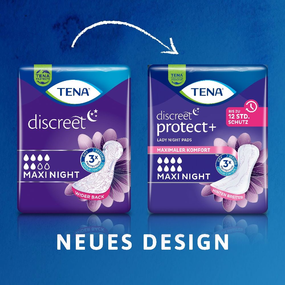 TENA Lady Discreet Maxi Night Inkontinenz Einlagen 12 St