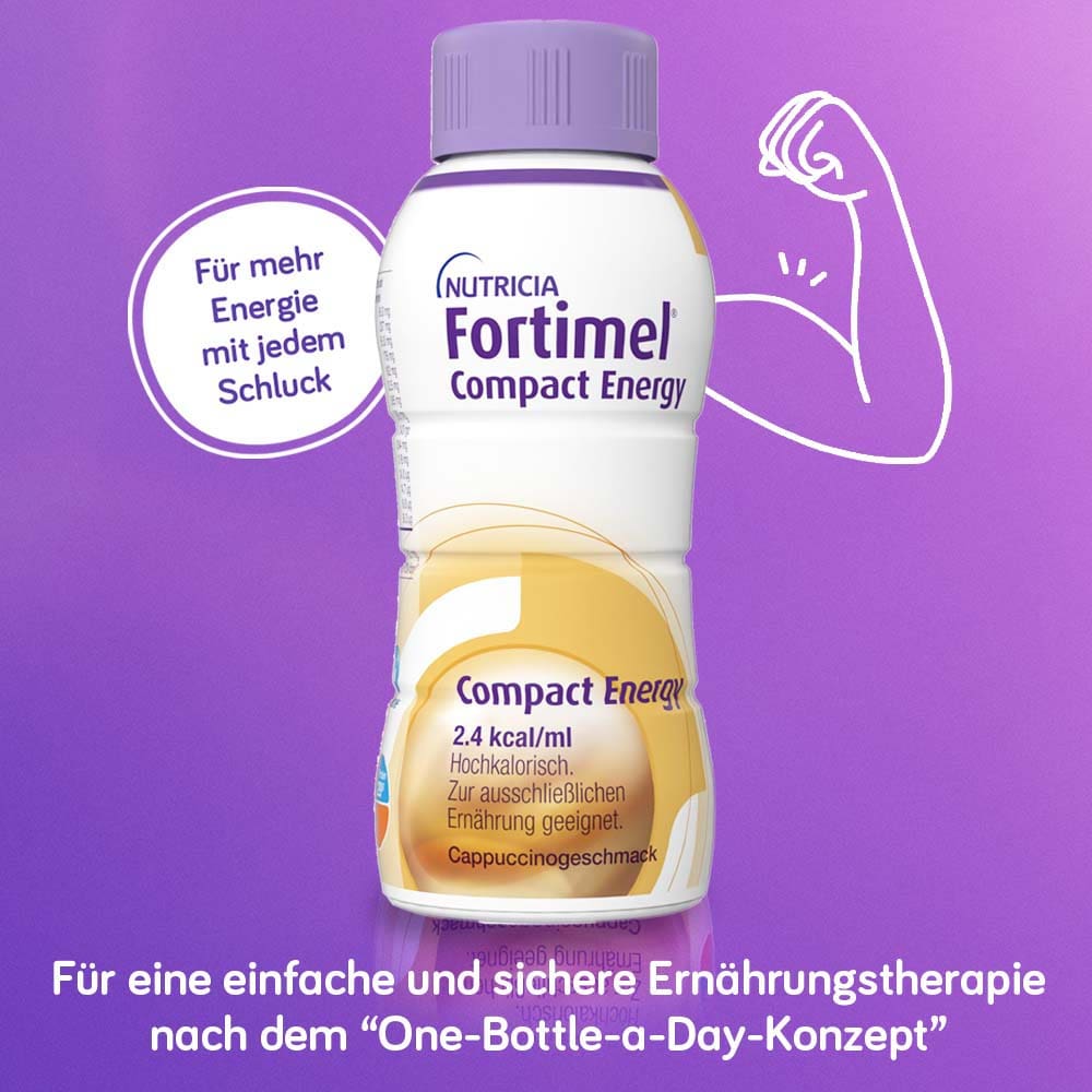 Fortimel Compact Energy  Trinknahrung Cappuccino 4X300 ml Flüssigkeit