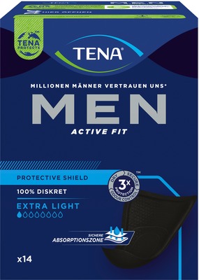 TENA MEN ACTIVE FIT EXTRA LIGHT Inkontinenzeinlagen 8X14 St