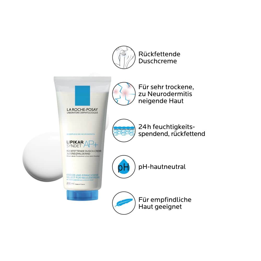 LA ROCHE-POSAY Lipikar Syndet AP+ Reinigungs-Cremegel 200 ml Gel
