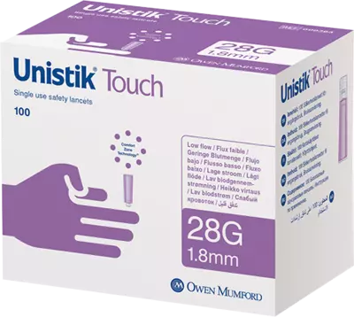 UNISTIK Touch 28 G Sicherheitslanzetten 100 St Lanzetten