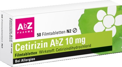 Cetirizin AbZ 10mg 50 St Filmtabletten