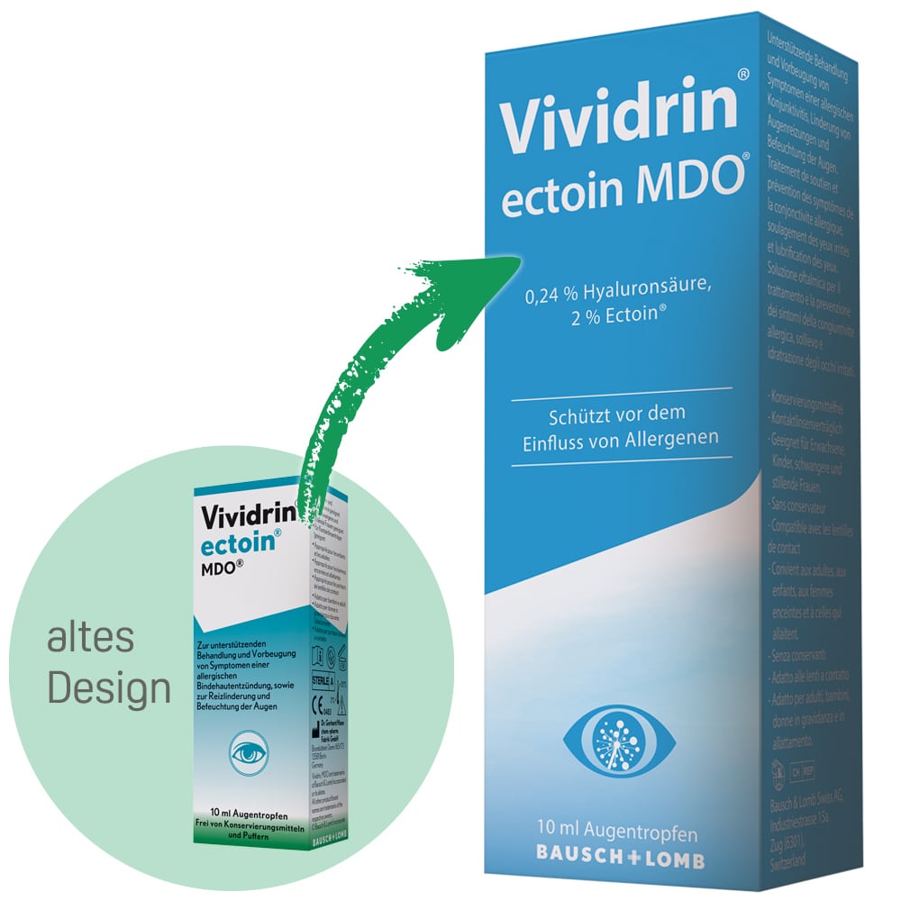 Vividrin ectoin MDO Augentropfen - allergisch gereizte Augen 1X10 ml Augentropfen