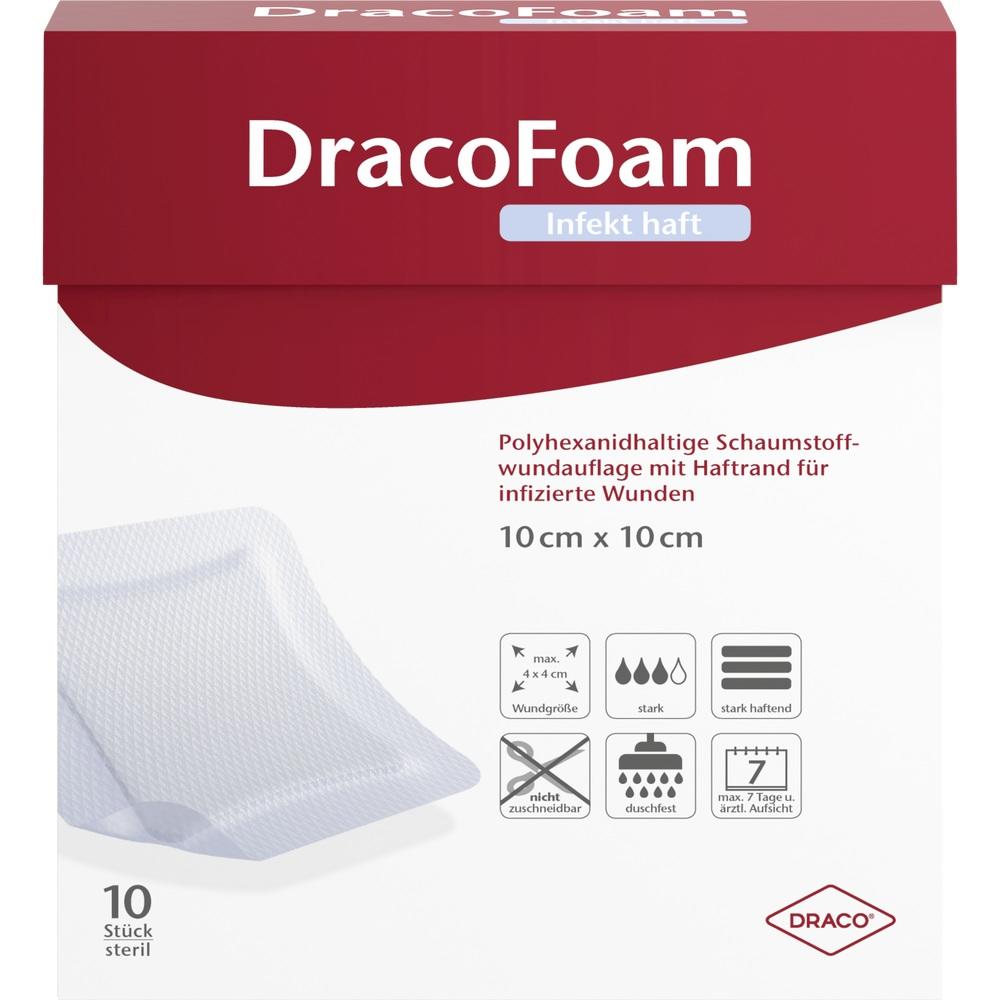 DRACOFOAM Infekt haft Schaumst.Wundauf.10x10 cm 10 St Verband