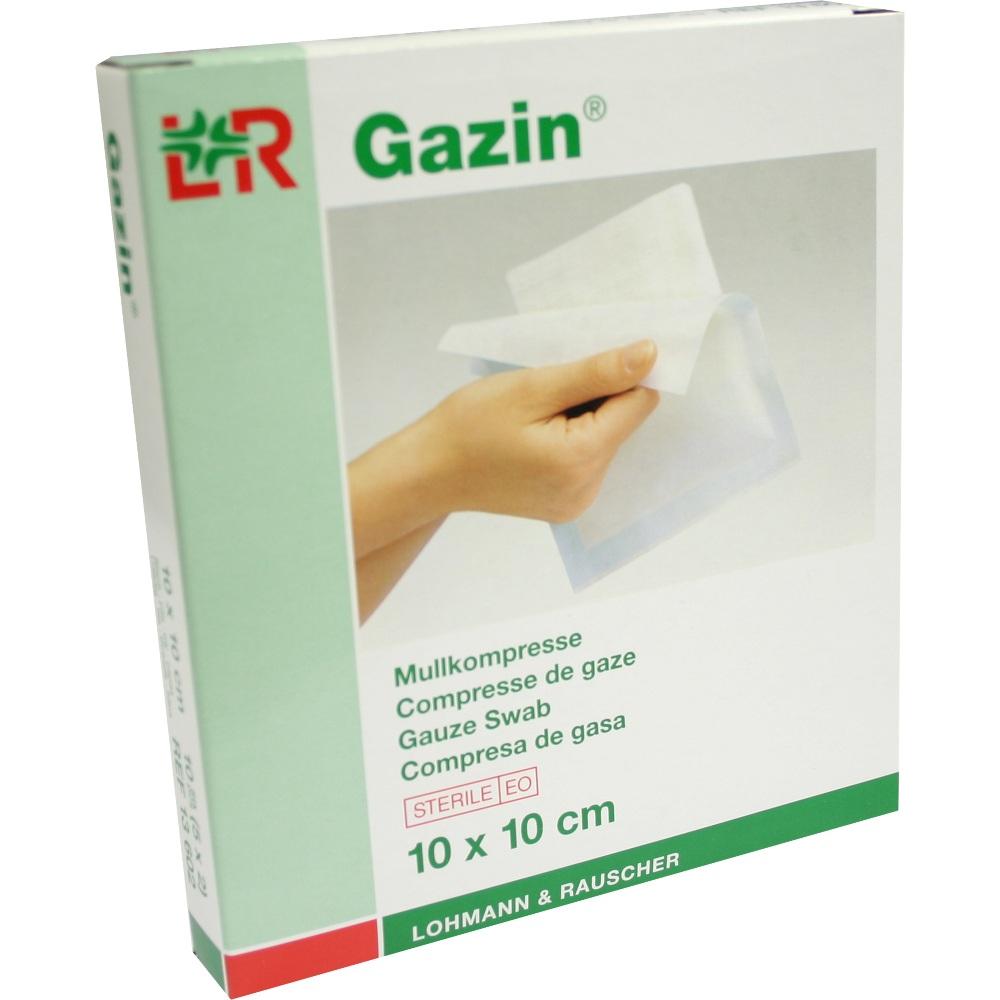 GAZIN Mullkompresse 10x10 cm steril 8fach 5X2 St Kompressen