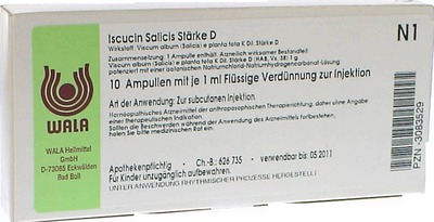 Iscucin Salicis Stärke D Ampullen 10X1 ml Ampullen