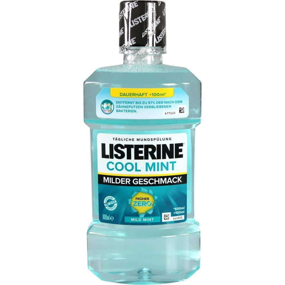 LISTERINE COOL MINT Milder Geschmack Tägliche Mundspülung 600 ml Lösung LISTERINE COOL MINT Milder Geschmack Tägliche Mundspülung 600 ml Lösung