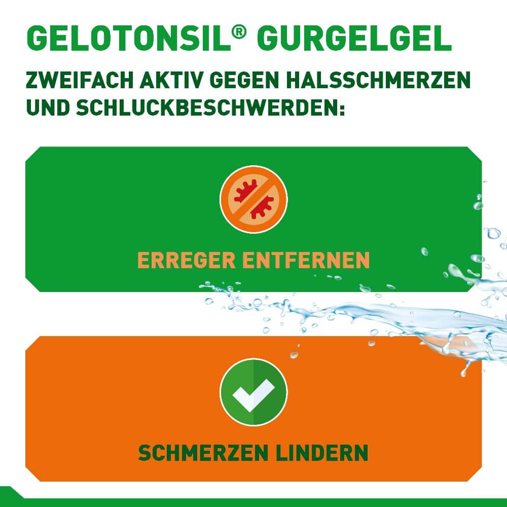 GeloTonsil Gurgelgel lindert Halsschmerzen & Schluckbeschwerden 200 ml 200 ml Gurgellösung
