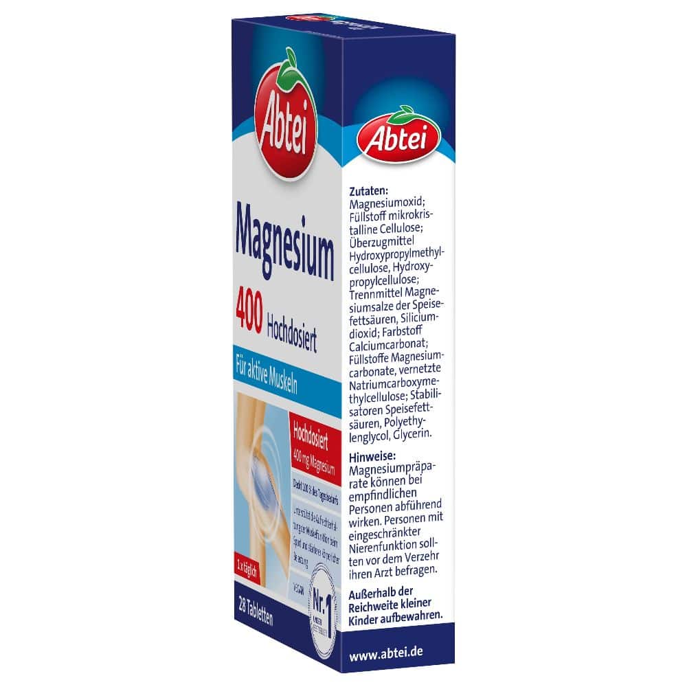 Abtei Magnesium 400 Hochdosiert 30 St Tabletten