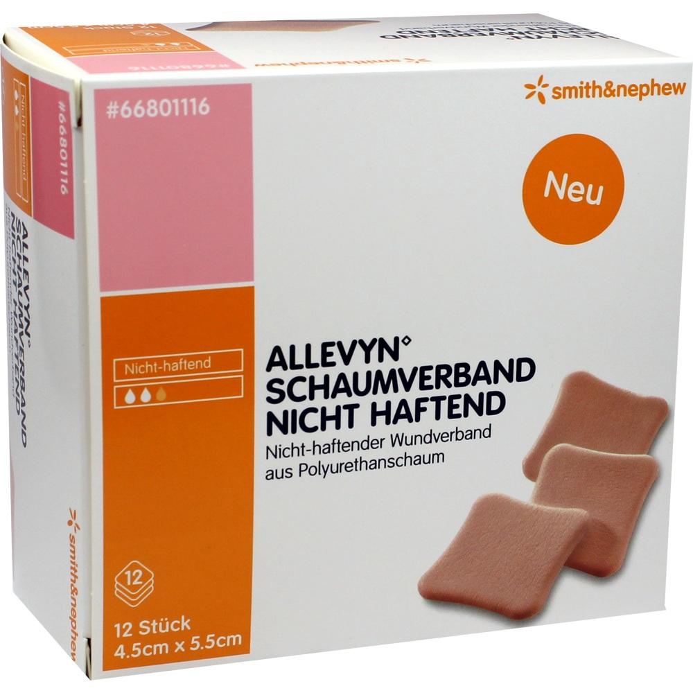 ALLEVYN Schaumverband 4,5x5,5 cm nicht haftend 12 St Verband