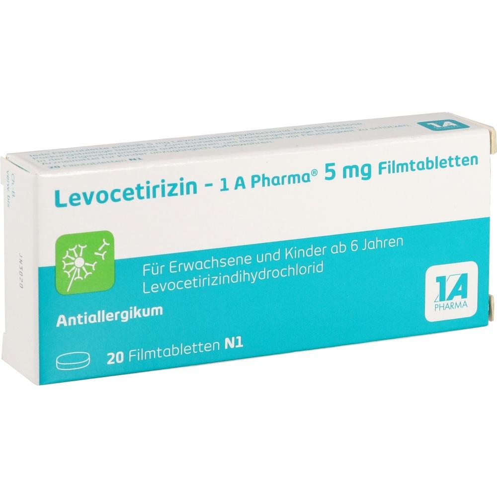 Levocetirizin-1a Pharma 5 mg  20 St Filmtabletten