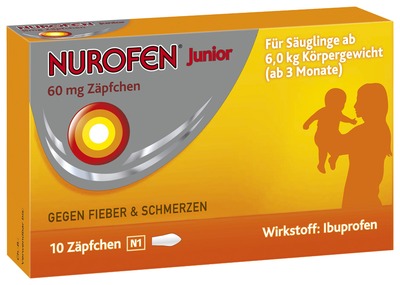 NUROFEN Junior 60mg 10 St Suppositorien