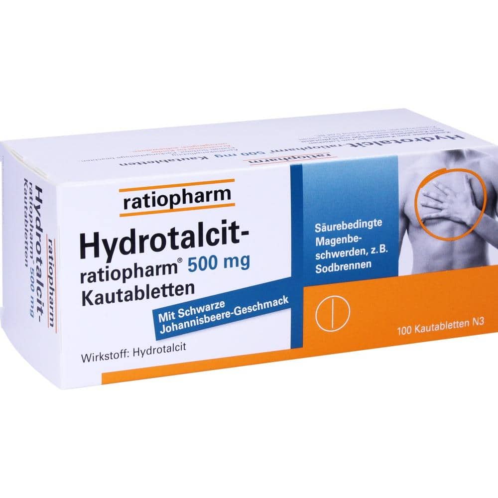 Hydrotalcit-ratiopharm 500mg 100 St Kautabletten