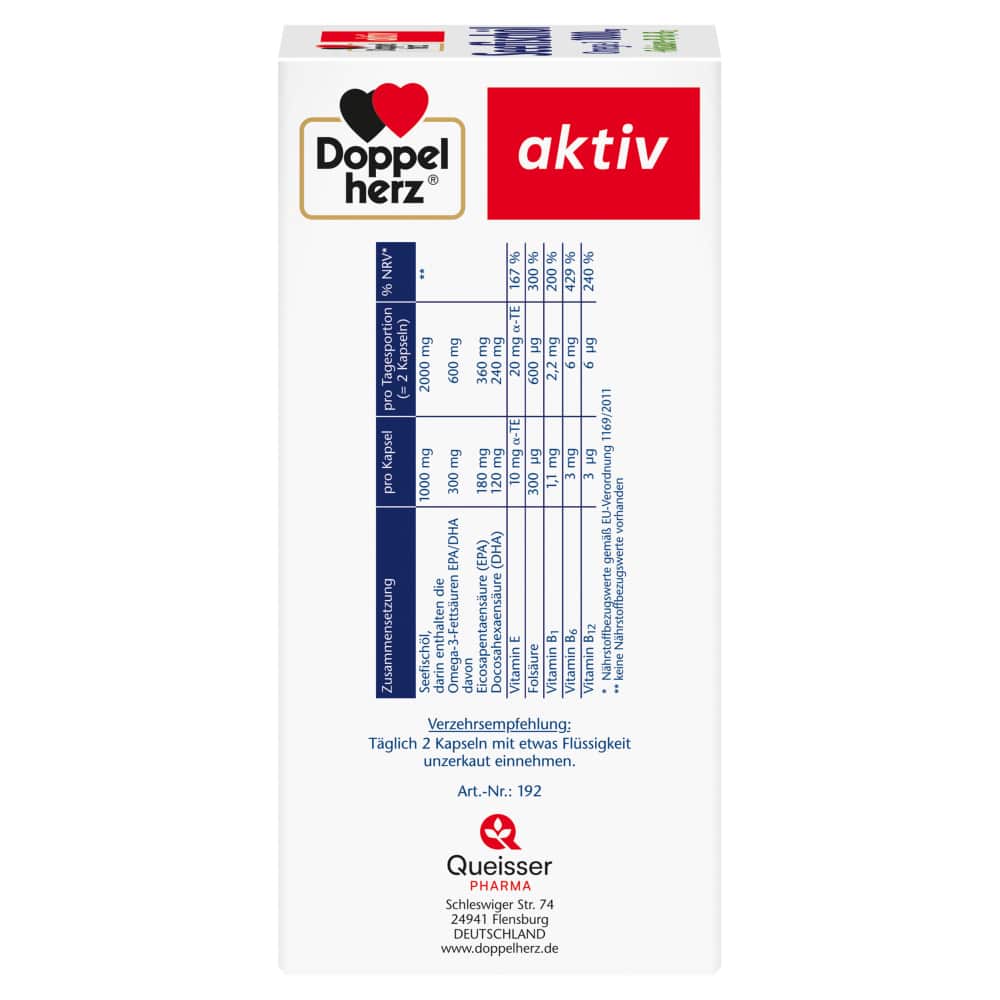 Doppelherz aktiv Seefischöl Omega-3 1000mg 120 St Kapseln