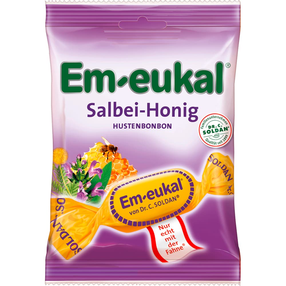 Em-eukal Salbei Honig zuckerhaltig 75 g Bonbons
