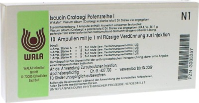 WALA Iscucin Crataegi Potenzreihe I Ampullen 10X1 ml Ampullen