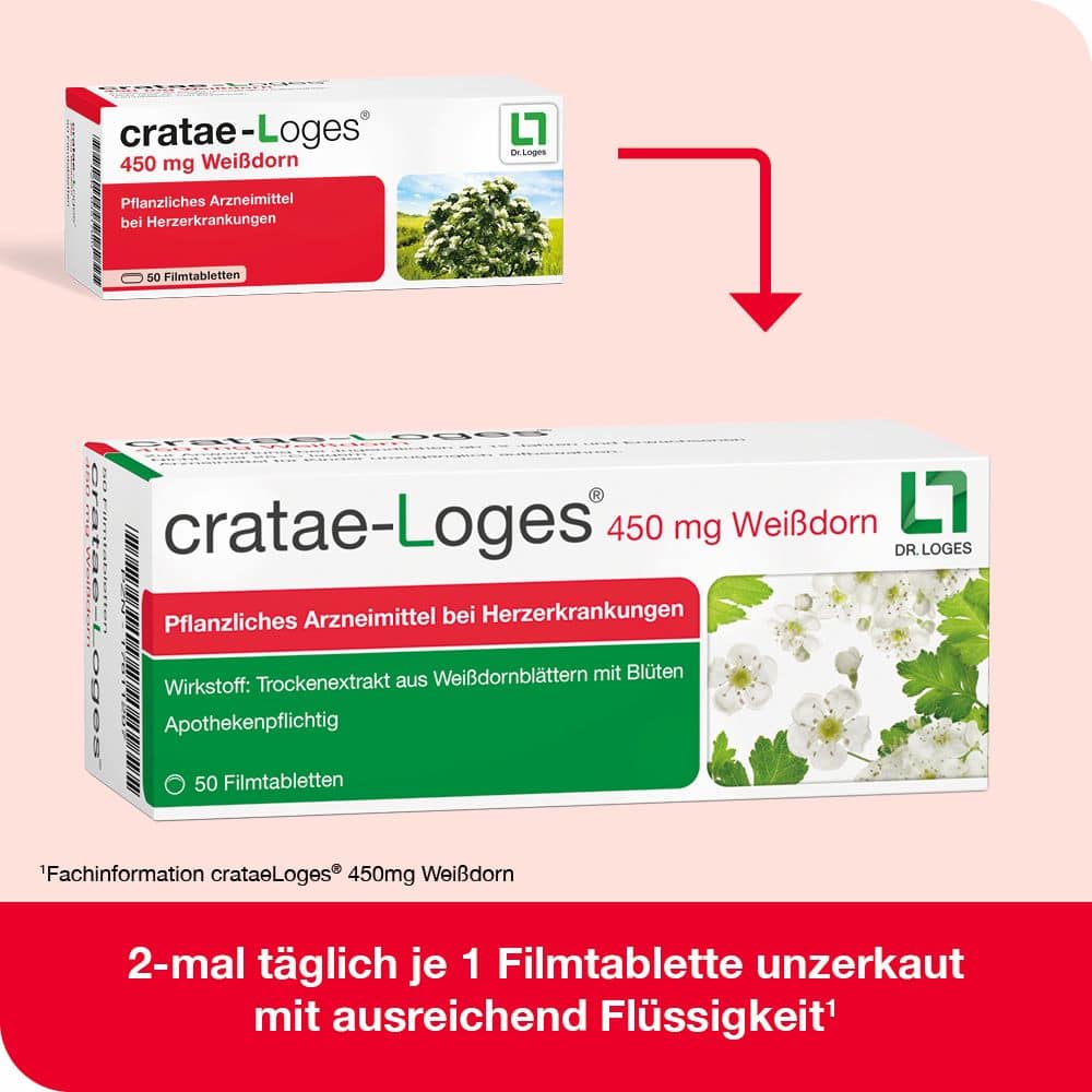 cratae-Loges 450mg Weißdorn  100 St Filmtabletten