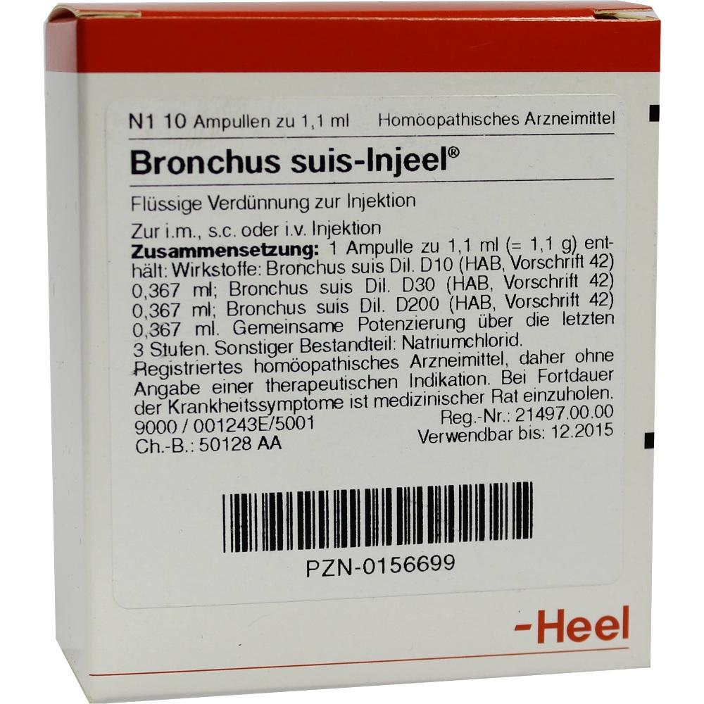 BRONCHUS suis Injeel Ampullen 10 St Ampullen