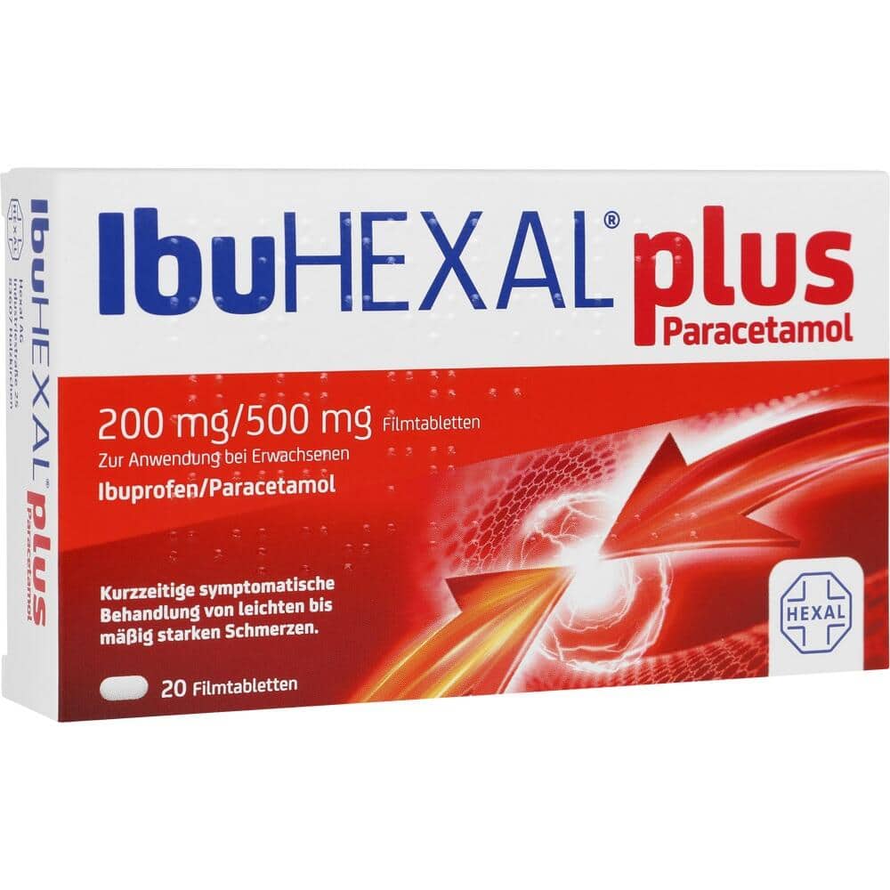 IbuHEXAL plus Paracetamol 200 mg/500 mg Filmtabletten 20 St Filmtabletten