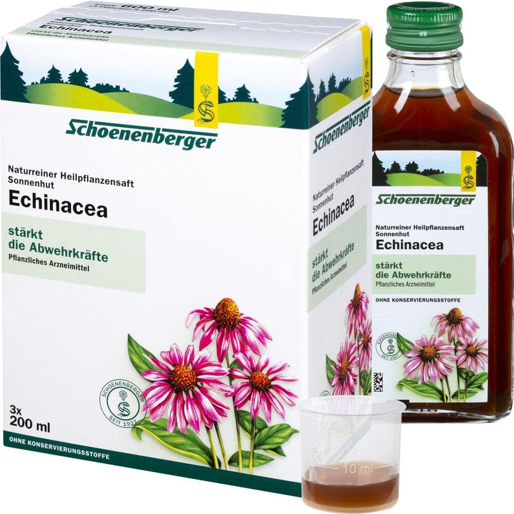 Schoenenberger Echinacea Naturreiner Heilpflanzensaft  3X200 ml Saft