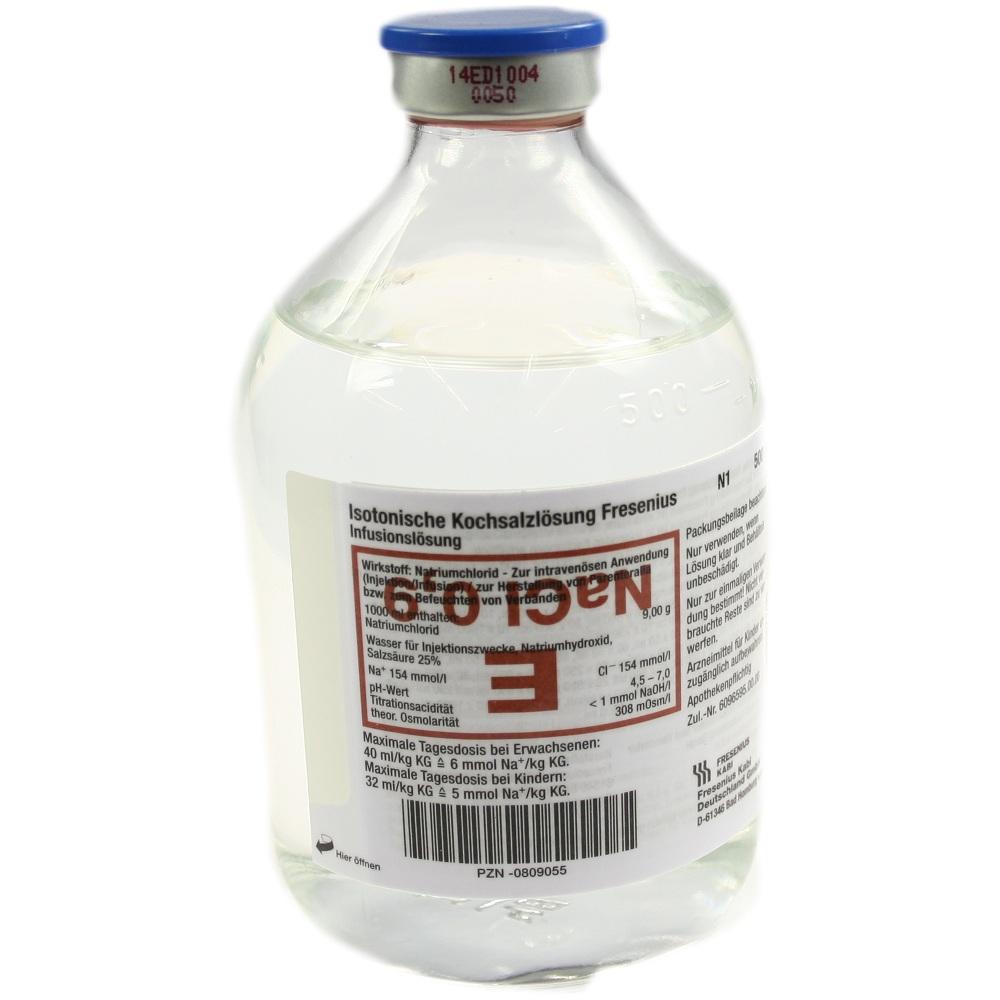 KOCHSALZLÖSUNG 0,9% Glasfl.Fresenius 500 ml Infusionslösung
