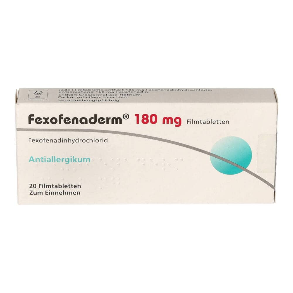 Fexofenaderm 180mg 20 St Filmtabletten