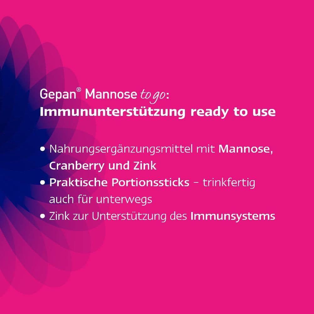 Gepan Mannose to go, trinkfertige Mannose mit Zink 14 St. 14X5 ml Lösung zum Einnehmen