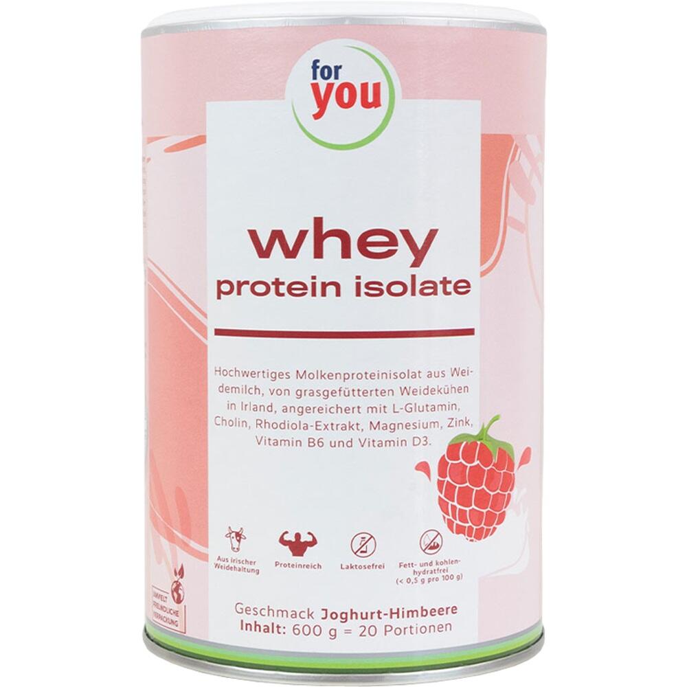 for you whey protein isolate Joghurt-Himbeere 600 g Pulver