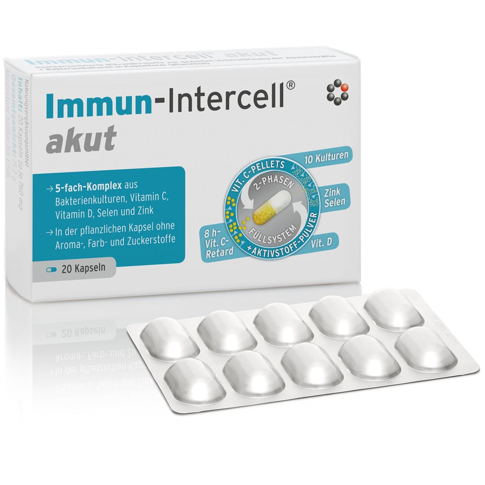 Immun-Intercell akut 20 St Hartkapseln mit veränderter Wirkstofffreisetzung