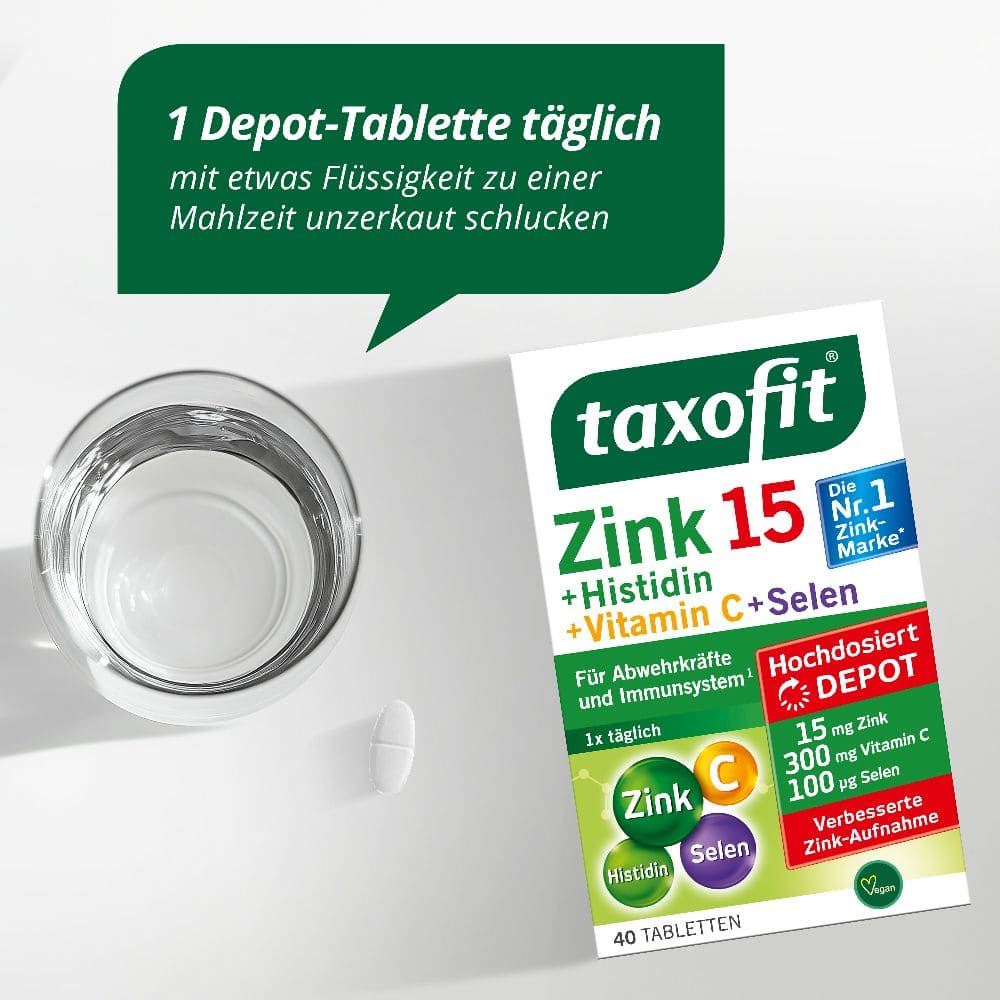 taxofit Zink + Histidin + Vitamin C + Selen 40 St Tabletten
