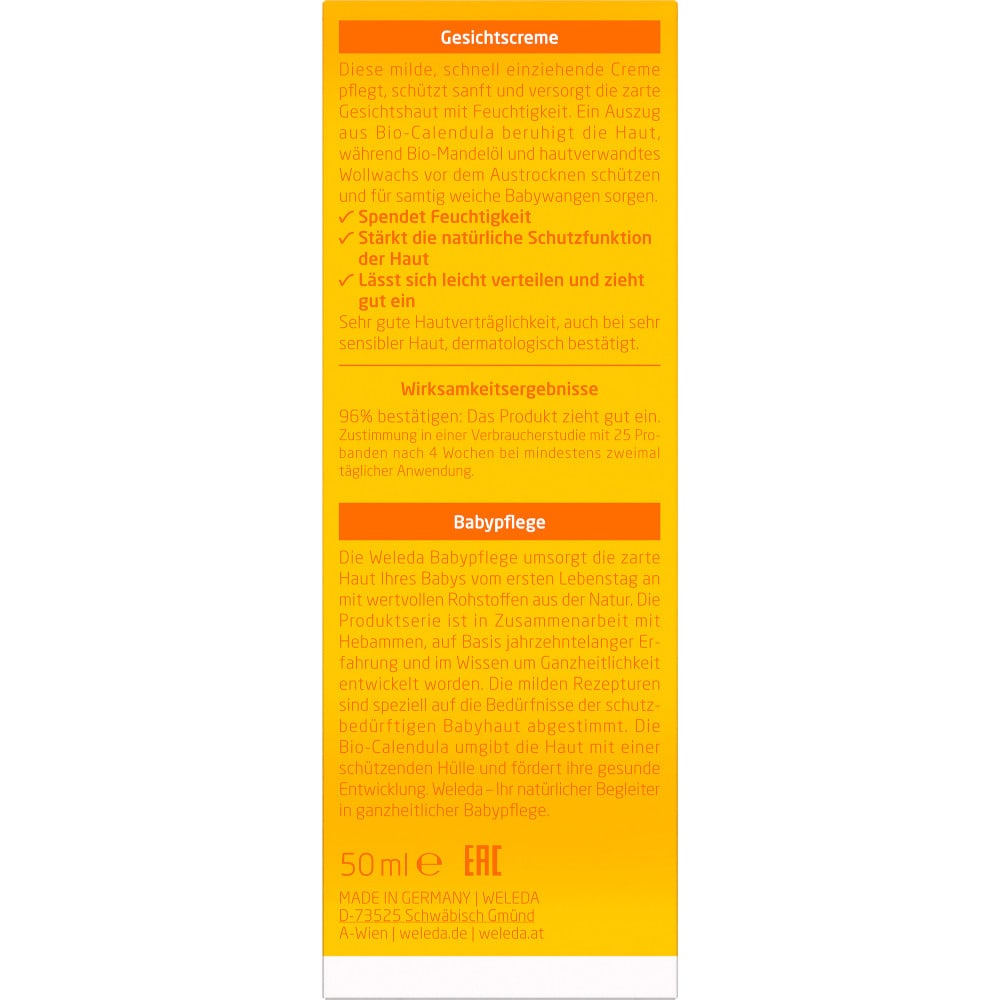Weleda Baby Gesichtscreme Calendula 50 ml Creme