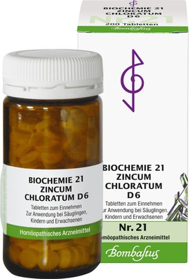 BIOCHEMIE 21 Zincum chloratum D 6 Tabletten 200 St Tabletten