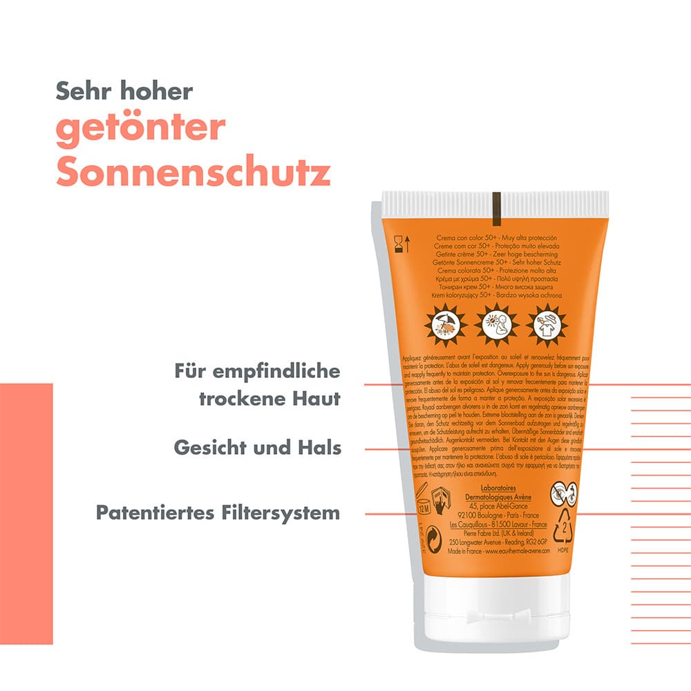 Avéne Getönte Sonnencreme SPF 50+ + 3 € sparen* 50 ml Creme