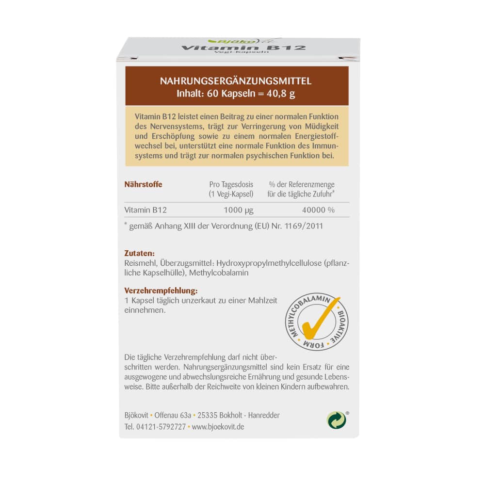 BjökoVit VITAMIN B12 60 St Kapseln