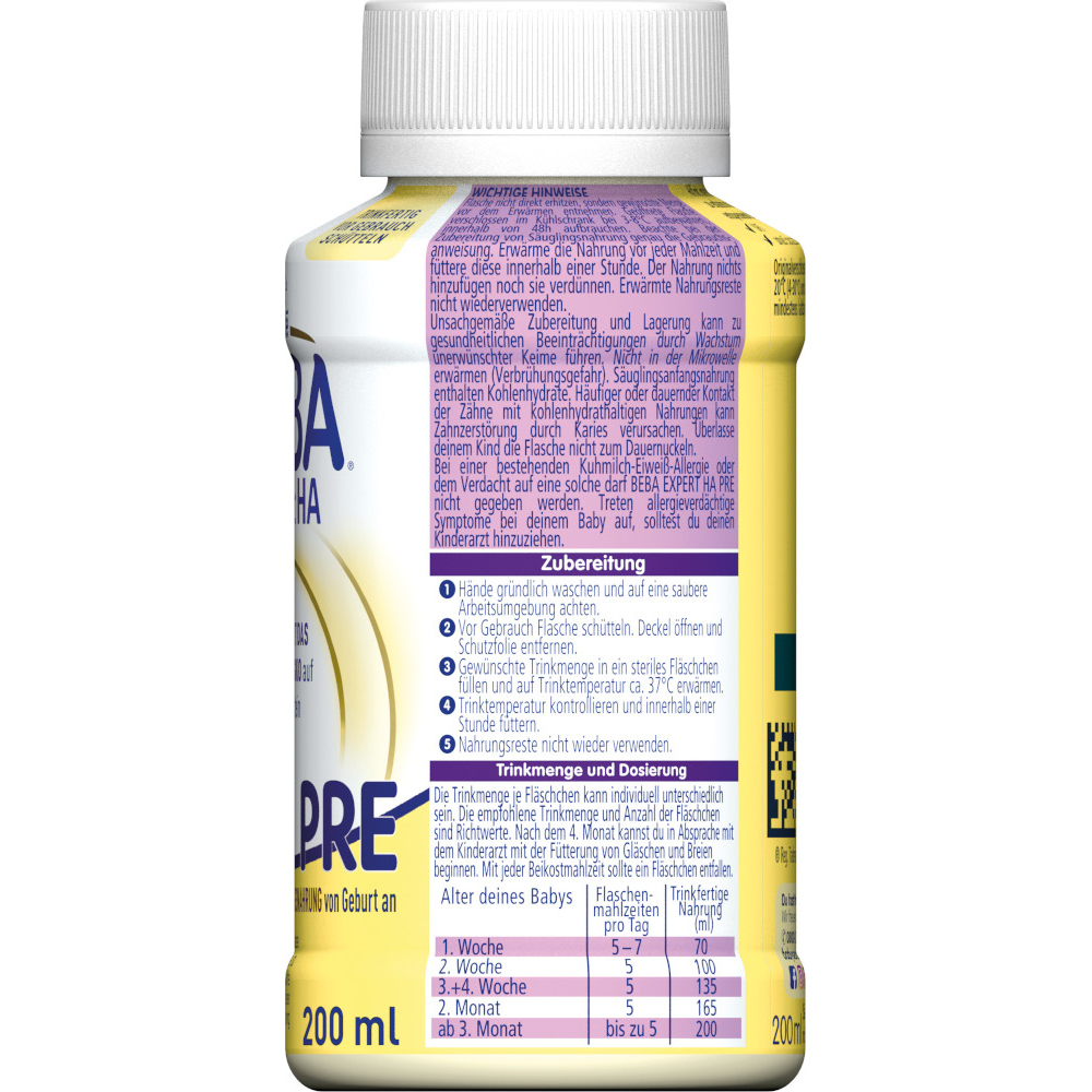 Nestle BEBA Expert HA PRE 6X200 ml Flüssigkeit