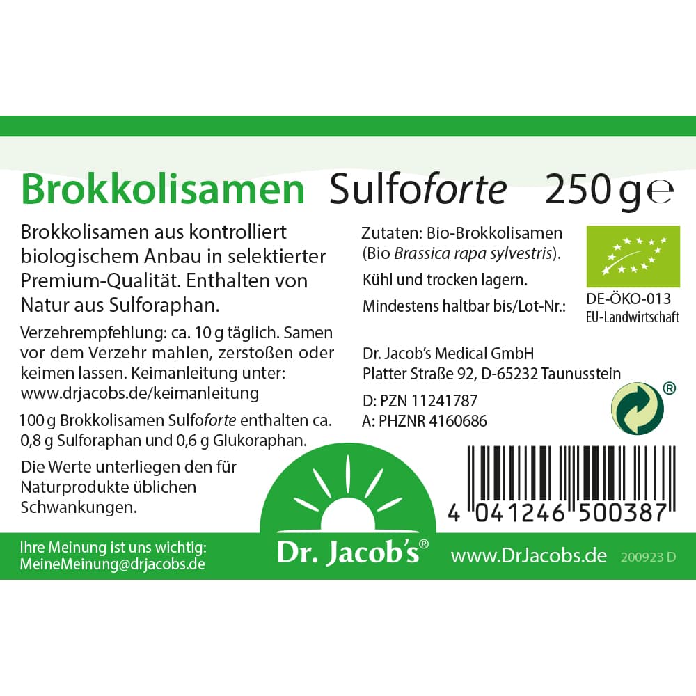 Brokkolisamen Sulfoforte BIO Brokkoli Sulforaphan