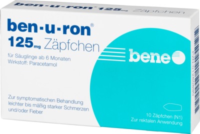 Ben-u-ron 125mg 10 St Säuglings-Suppositorien