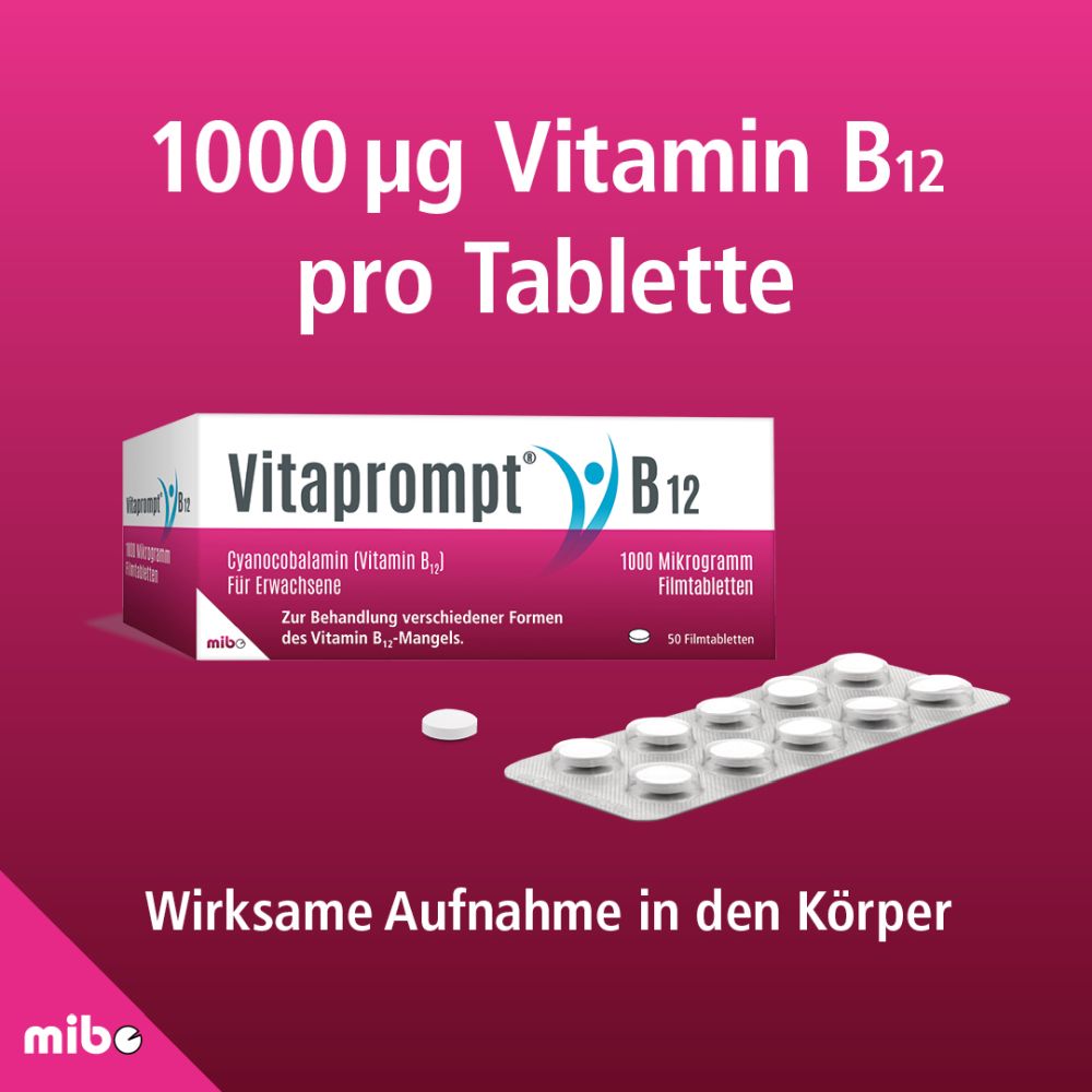 VITA prompt B12 1000 Mikrogramm mibe 50 St Filmtabletten