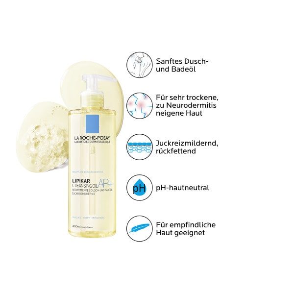 LA ROCHE-POSAY LIPIKAR DUSCH- & BADEÖL AP+ 400 ml Öl
