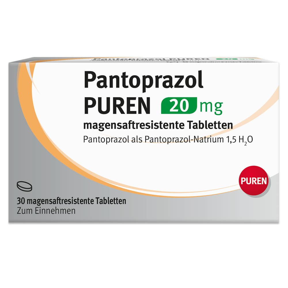 PANTOPRAZOL PUREN 20 mg magensaftres.Tabletten 30 St Tabletten magensaftresistent
