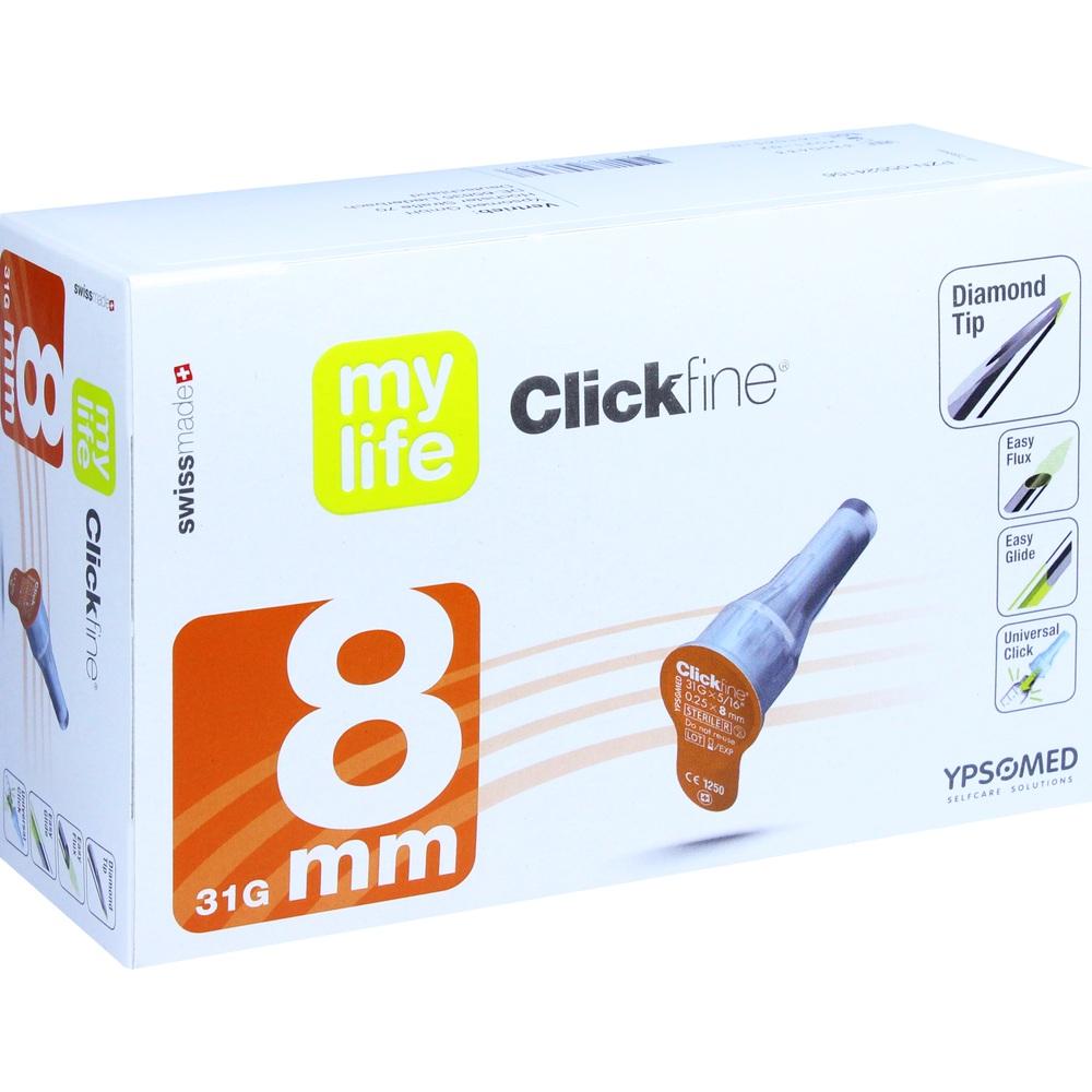 MYLIFE Clickfine Pen-Nadeln 8 mm 100 St Kanüle
