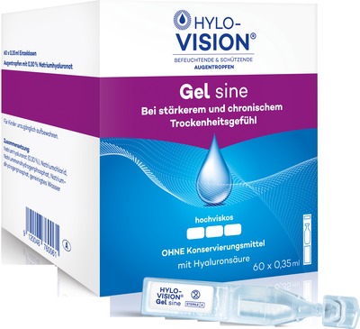 HYLO-VISION Gel sine Einzeldosispipetten 60X0.35 ml Einzeldosispipetten