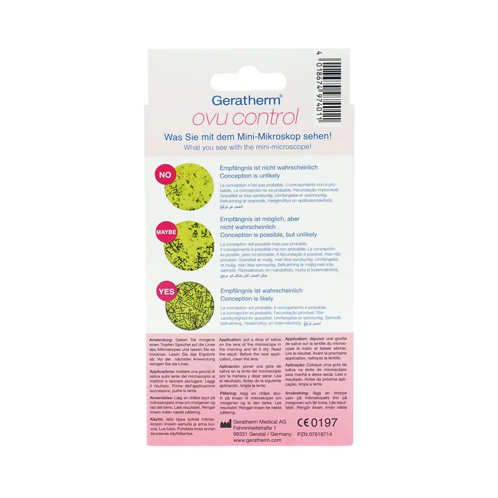 Geratherm ovu control Fertilitätstest Speichelmet. 1 St Geratherm ovu control Fertilitätstest Speichelmet. 1 St