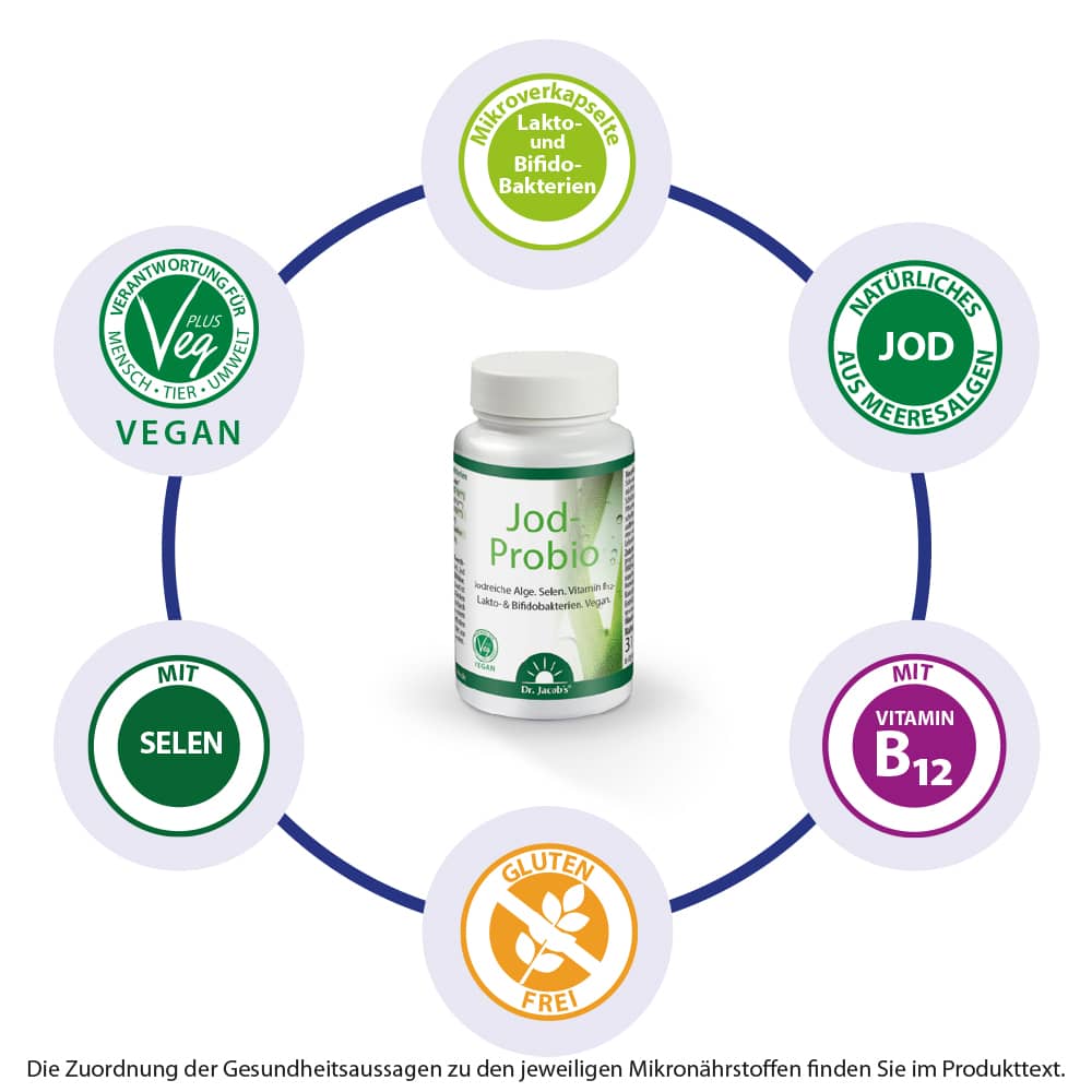 Dr. Jacob's Jod-Probio Selen B12 Milchsäurebakterien vegan
