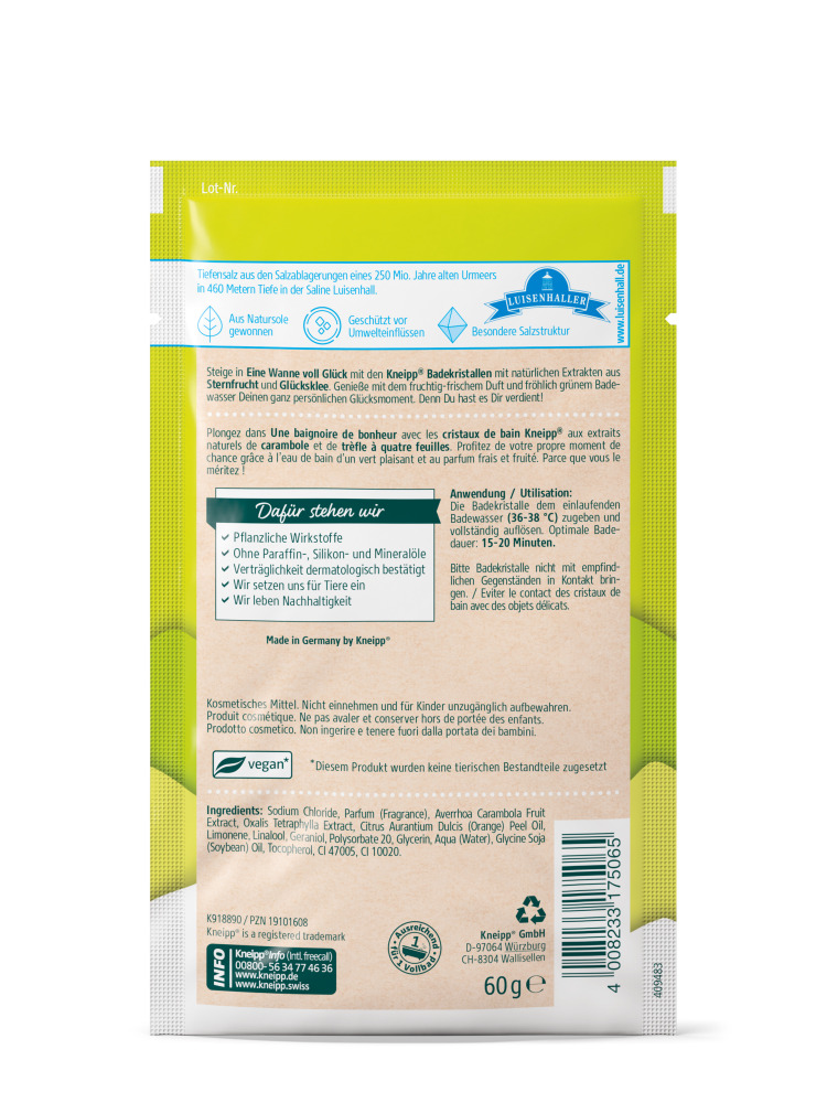 Kneipp Badekristalle Eine Wanne voll Glück 60 g Salz